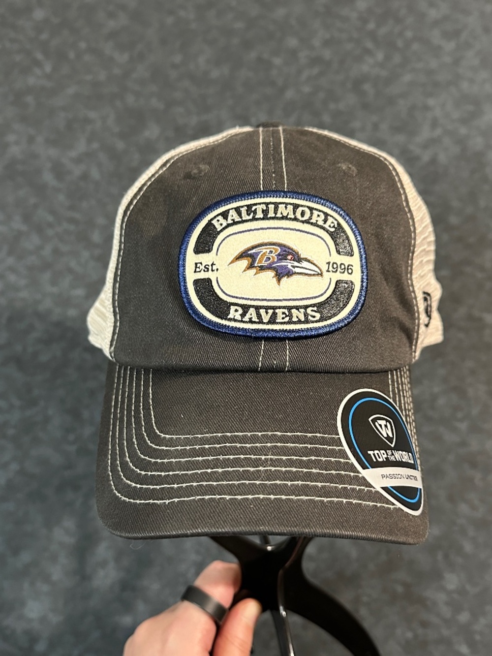 Baltimore Ravens Top of the World NFL Trucker Snapback Cap Hat